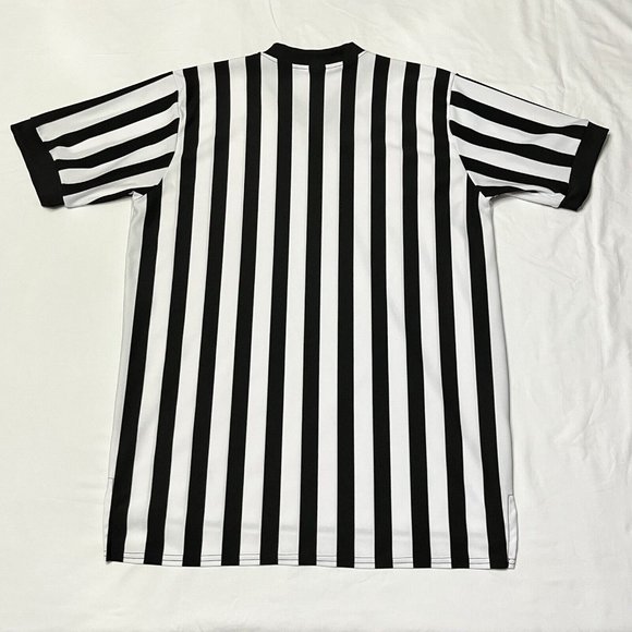 McDavid Referee Shirt w/ Whistle Loop. Men's XL, Mid-Weight Black & White Stripe - Picture 2 of 6